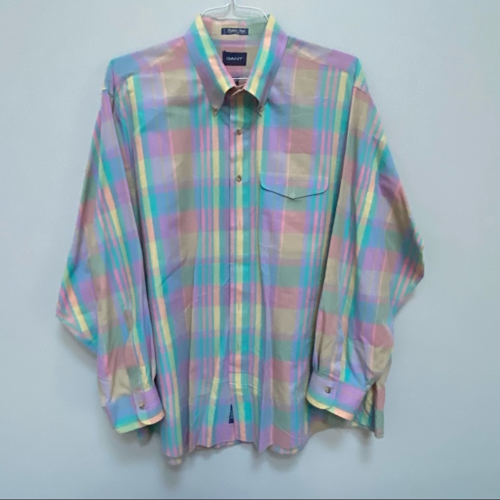 Vintage Men’s Gant Foxhunt Plaid LS Shirt